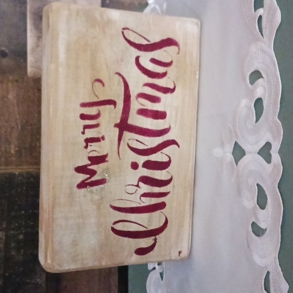 Holiday Double-sided Wood Decoration - Picture 1 of 2